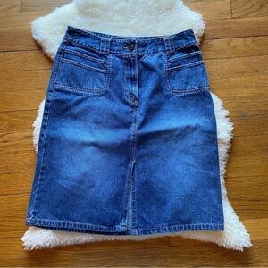 The Limited Denim Pencil Mini Skirt
